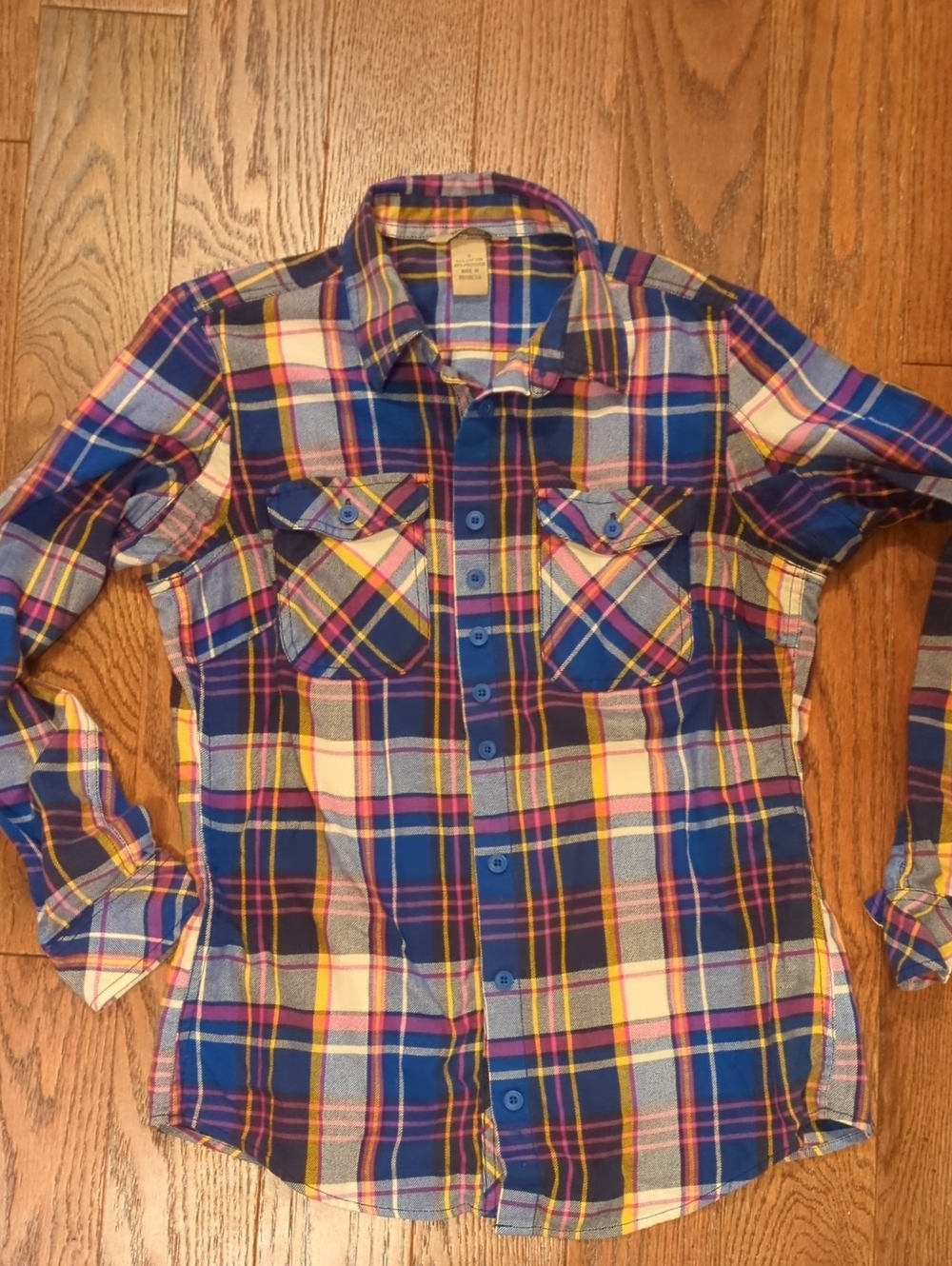 Duluth Trading Co Blue Plaid Flannel